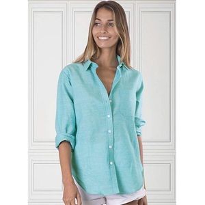 Motherhood Light Blue Button Down Blouse